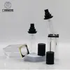 Botella de plástico transparente de alta gama de 30 ml para base de maquillaje, delineador acrílico reemplazable, subbotella cosmética