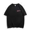 Camiseta Feminina Verão Nova Manga Curta Estilo Americano Retrô Algodão Puro Gola Redonda Branca Cinza Tamanho Grande Top Tendência
