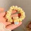 Lindo Oso de Dibujos Animados Banda para el Cabello Intestino Pequeño para Mujeres Dulce Banda de Goma Diadema Accesorios para el Cabello Tocado Trenza de Cabello Anillo de Intestino Pequeño