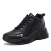 Zapatos de mujer de cuero, primavera y otoño, nuevos zapatos de cocina, zapatos de trabajo, negros, impermeables, antideslizantes, zapatos deportivos casuales para mujer.