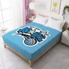 Sábana Bajera Ajustada de Ancho Completo Estampada de la NBA Colcha Cepillada Cubierta Protectora Doble Simmons para Cama de 1.5m / 1.8m