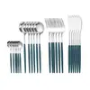 Exclusivo para Amazon punto 24 piezas cubertería para bistec de acero inoxidable Portugal juego de cuatro piezas de cuchillo, tenedor, cuchara, cucharilla de té