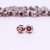 Carne Vermelha Contas Redondas Pulseira DIY Pulseira Ágata Contas Redondas Contas Soltas Colar Tianzhu Xizang Tara Nobre Três Olhos Tianzhu