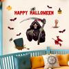 Novo Halloween Ghost Bat Sickle Halloween autoadesivo adesivos de parede vitrine loja de vidro adesivos de parede decorativos