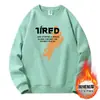 Suéter de algodón para hombre Otoño e Invierno suelto con forro polar engrosado pullover Joven Estudiante cuello redondo todo partido camisa básica moda