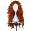 Cosplay Valiente Princesa Valiente Merida Peluca Larga Marrón de Lana Esponjosa Rizada Rizos Instantáneos