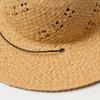 Sombrero de Paja de Ala Ancha en Forma de Cúpula con Recortes de Papiro y Correas Tejidas para Niños, Nuevo de Primavera y Verano, Sombrero de Paja para Exteriores, Playa, Sombrilla