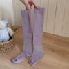 Ioulor Calcetines de Compresión para Pantorrilla Otoño e Invierno Calcetines Deportivos Universitarios Absorbentes de Sudor Calcetines sin Costuras que no se Caen Calcetines de Color Puro