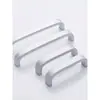 Manija Sólida de Aluminio Espacial para Muebles Manija de Puerta de Gabinete Manija de Cajón de Armario Manija de Puerta Plateada