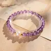 Pulsera de Cristal con Perlas de Cristal Natural Optimizada Pulsera Versátil de Nicho Joyería de Moda de Lujo Ligero Venta al por Mayor para Mujeres