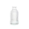 Frasco de Aromaterapia de Vidro com Padrão Vertical Romano Atacado 100ml Frasco Difusor de Vime Sem Fogo Fragrância de Hotel Frasco Vazio