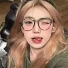 Gafas Redondas con Montura de Carey Retro para Blanquear Sin Maquillaje, Aspecto Leche y Adelgazante, Anti Luz Azul, Se Pueden Combinar con Gafas Planas de Prescripción