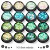 Cross-border cor mágica misturado verde misturado redondo nail art lantejoulas ultra-fino laser flash diamante em pó acessórios da arte do prego