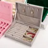 Caja de Almacenamiento de Terciopelo sin Ventana Qingyu Packaging para Joyería Anillo Collar Pendientes Almacenamiento Multi-Compartimento Caja de Joyería Venta al por Mayor