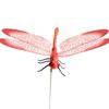 Libélula de simulación estéreo de plástico, libélula falsa, vara, mariposa, maceta, adorno de flores, jardinería, corte de libélula, hierba