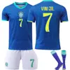 Venta al por mayor de fábrica Copa Europea Mundial Alemán Brasil Argentina Messi No. 10 Camiseta No. Conjunto de Uniforme de Fútbol 7 Ronaldo