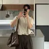 Camisa de Manga Corta para Hombre Estilo Old Money de Verano Lujo Ligero Sin Planchar Resistente a las Arrugas Tacto de Alta Gama Top Casual Diario para Hombre