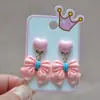 Aretes para Niñas, Clip para Oreja, Aretes Indoloros para Niñas Perforadas, Joyería de la Princesa Elsa, Lindos Aretes de Juguete para Niñas Pequeñas