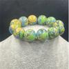 Suministro Directo Pulsera de Cuentas Redondas de Turquesa Natural Alta Porcelana con Alambre de Hierro Turquesa Retro Cuentas de Buda Múltiples Pulseras de Jade