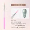 Conjunto de Ferramentas Caneta para Nail Art 6 Peças Transfronteiriço com Hastes Translúcidas Foscas, Canetas Liner Planas Largas Redondas, Canetas Universais de Margarida