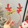 Novos Acessórios de Cabelo de Natal 2024 Aro de Cabelo Aro de Cabelo de Rena Feminino Acessórios Fofos