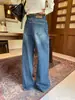 8.21 Chegada Nova: Jeans Reto 100% Algodão Ideal Team para Mulheres, Estilo Old Money, Calça Longa Emagrecedora 11013
