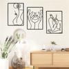 Decoración Mural de Pared Colgante de Pared de Hierro Pintura para Sala de Estar Artesanía de Metal Adhesivos de Pared Colgante para Hogar Moderno Casual