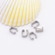 批发 DIY 不锈钢饰品配件不锈钢方扣瓜子扣项链吊坠水晶翡翠夹扣