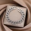 Europa y Estados Unidos nueva personalidad creativa diamante cadena cubana aleación de zinc joyería decoración fabricantes de joyería de pulsera cubana venta al por mayor