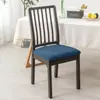 Juego de Fundas Elásticas de Punto para Sillas de Comedor para Hogar y Hotel, Funda Completa para Silla, Nuevo Modelo Transfronterizo, Color Sólido Simple