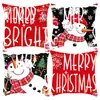 Funda de Cojín Navideña de Dibujos Animados de Papá Noel de Amazon Decoración para Fiesta Navideña Cojín para Sofá Funda de Cojín para Dormitorio Mesita de Noche