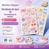 Adesivos de Plástico Cristal Gota de PVC de Alta Transparência Personalizados Transfronteiriços Desenhos Animados Adesivos Adesivos Infantis Decoração de Copo de Água Adesivos de Plástico Gota