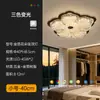 Lámpara de Techo para Dormitorio Estilo Wabi-Sabi Vintage con Pan de Oro, Lujoso Diseño Floral Protector de Ojos, Luz de Techo Retro de Resina para Dormitorio Principal