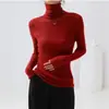 Tienda Insignia Shanghai Dan Nong / Suéter de Punto de Manga Larga con Cuello Alto para Mujer para Principios de Otoño, Delgado Ajustado Capa Base para Vestir