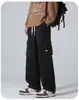 Calça de Trabalho Estilo Americano Masculina Outono e Inverno Solta Algodão Puro Reta Drenagem Casual Esportiva Masculina Marca de Moda Primavera