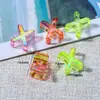 Cuentas de Acrílico Transparente con Chapado de Color de 6 mm con Agujero Grande Letras Inglesas Cuentas Sueltas para Accesorios de Joyería DIY Pulsera Collar