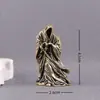 Latão Puro Criativo Dominador Roupão Preto Ceifador Puro Latão Ornamento Manto Guerreiro Manto de Assassino Ornamento de Mesa Retrô