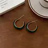 Novos brincos de tarraxa redondos com esmalte estilo chinês nicho alta costura moda retrô brincos luxo leve personalidade temperamento simples joia de orelha