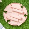 Mesa pequeña plegable de plástico conveniente para playa al aire libre, para vino, soporte para copas de vino y aperitivos, soporte para copas de vino para fiesta al aire libre