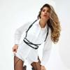 Pantalones de cuero negro exagerado con cadena para la cintura, venta al por mayor, con grilletes de cuero, para mujer, con personalidad, venta transfronteriza entre Europa y Estados Unidos