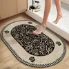 Alfombrilla de Piso para Baño Alfombrilla Absorbente de Agua para Inodoro Alfombrilla de Entrada Fácil de Limpiar Alfombrilla de Puerta de Barro Diatomeas Alfombrilla Antideslizante para Pies de Lavabo En Stock