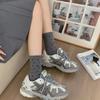 Meias Cinzas Meia-calça Absorventes Meias de Empilhar Femininas Não Formam Bolinhas Primavera e Outono Versátil Bolinhas Algodão Meia-calça Meias Femininas