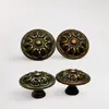 Porta de Armário Estilo Europeu Alça Redonda Antiga Preto Simples Retrô Gaveta Verde Vermelho Bronze Cabeça Chata Pequena Alça Pequena