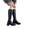 Hebilla de cinturón botas largas adelgazantes y que aumentan la altura 2026 nuevo estilo otoño e invierno para mujer botas altas adelgazantes para mujeres bajitas botas de montar de tacón alto