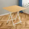 Mesa Redonda Plegable Blanca Estilo Ins Mesa de Comedor para Hogar Apartamento Pequeño Mesa Plegable Portátil para Té de la Tarde de Ocio