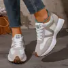 Nuevas Zapatillas Casuales para Mujer Talla Grande Bloque de Color Estilo Papá Suela Gruesa para Aumentar Altura Otoño/Invierno 2026 para Comercio Transfronterizo