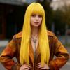 Peluca de red popular en vivo para mujer japonesa y coreana con flequillo de aire, cabello largo lacio, pelucas de fibra química, tocados, pelucas de color, venta al por mayor de fábrica