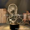 Sete crimes envolvendo luz noturna 3D acrílico LED luz colorida variável plug USB uso duplo comércio exterior instruções em inglês