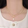 Collar de plata de ley S925 con diseño de lujo ligero y sencillo con forma de pez pequeño, versión coreana 740, cadena de clavícula de plata para mujer, venta al por mayor