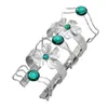 Pulseras de Moda Europeas y Americanas Transfronterizas con Múltiples Correas Superpuestas, Pulseras de Metal Versátiles Incrustadas con Piedras Preciosas